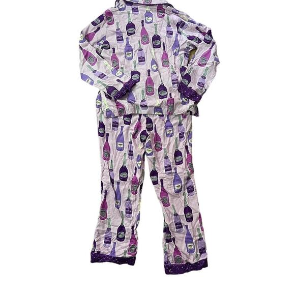 Munki Munki Champagne NYE New Years Eve Cotton Flannel Matching Pajamas Xlarge - Picture 6 of 6